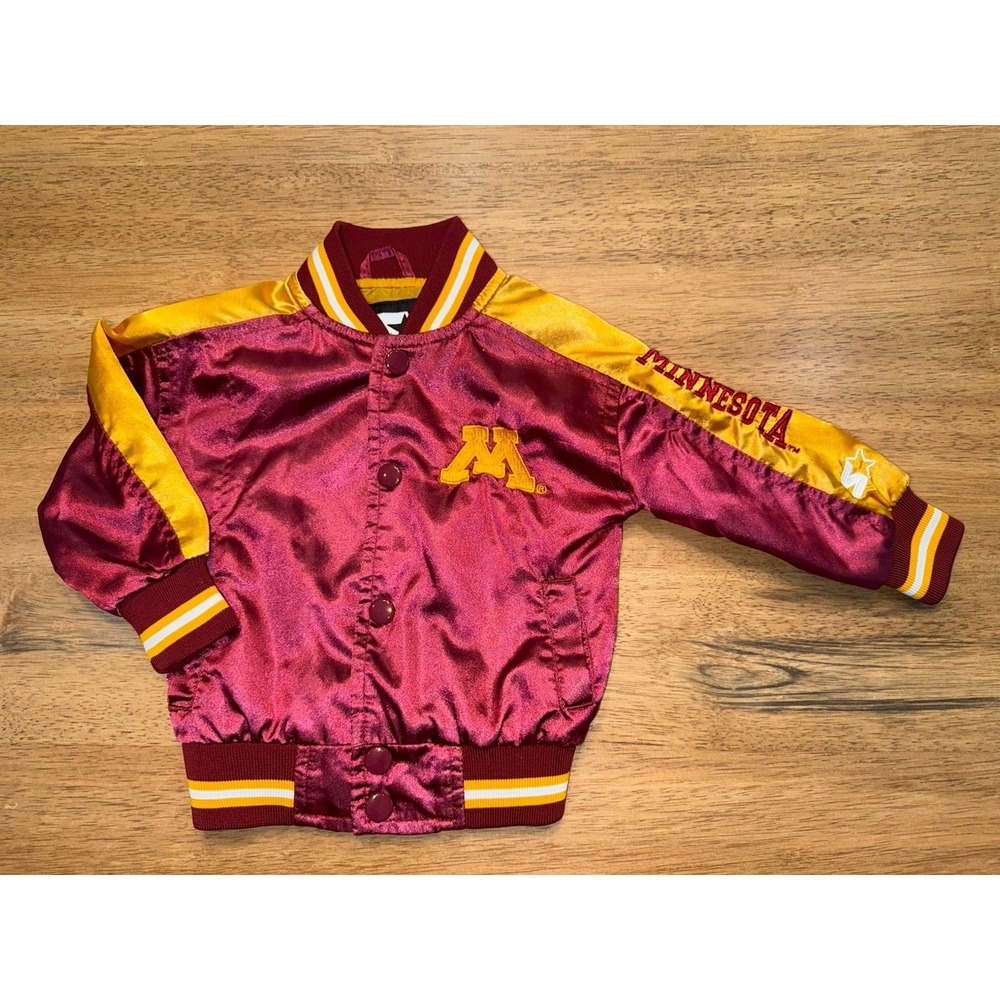 Kids Satin University Minnesota Gophers Starter Jacket 12 Months Retro Toddler